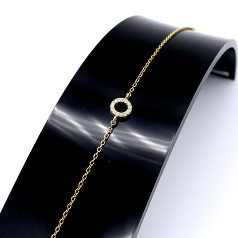 Polo Crystal Bracelet - Gold Plated Sterling Silver