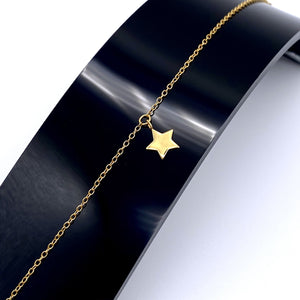 Single Star Bracelet - Gold Plated Sterling Silver