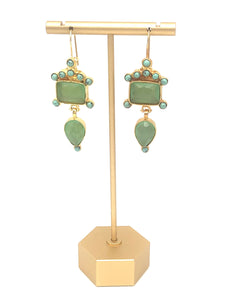 Traditional Ottoman Green Onax Earring