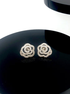 Rose Crystal Stud Earring