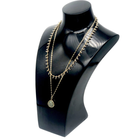 Double Layered Labrodite Necklace