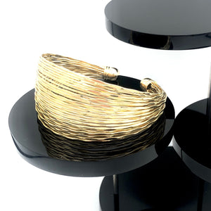 Sparkling Gold Large Bangle 