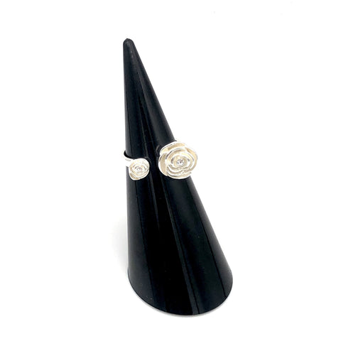 Silver Open Rose Ring - ANDJewellery