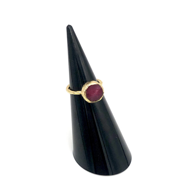 Gold Semi Precious Open Ring - ANDJewellery