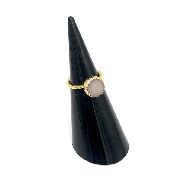 Gold Semi Precious Open Ring - ANDJewellery