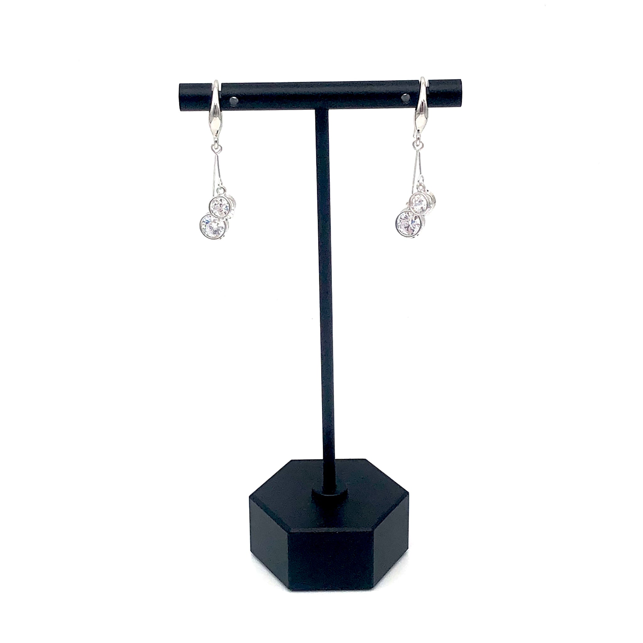 Delicate Double Drop Crystal Earring