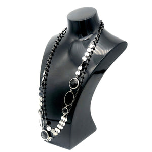 Black Beaded Contemporary Necklace